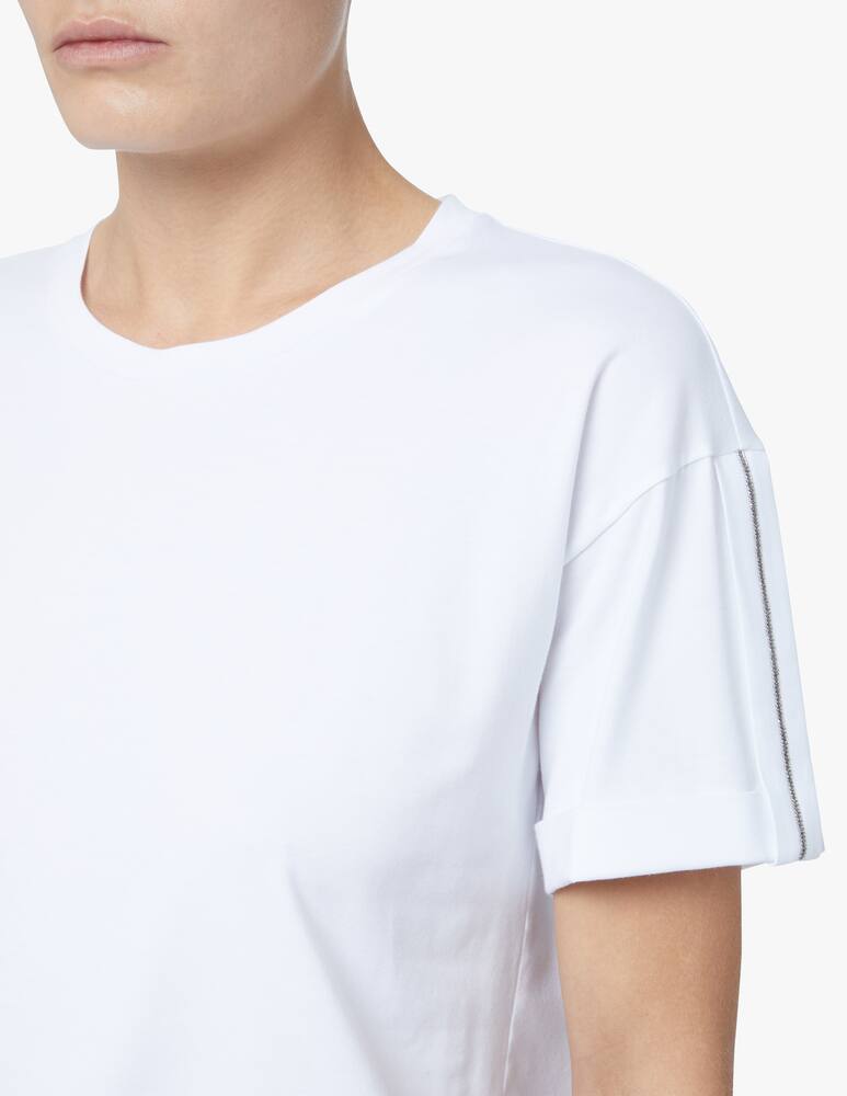 Peserico T-shirt in misto cotone - bianco - immagine 4 Peserico T-shirt in misto cotone - bianco - immagine 4