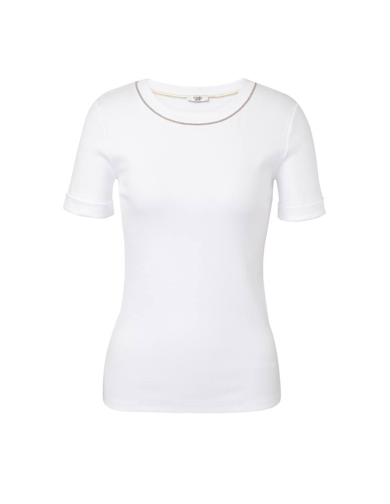 rinascente Peserico T-shirt a costine - bianco