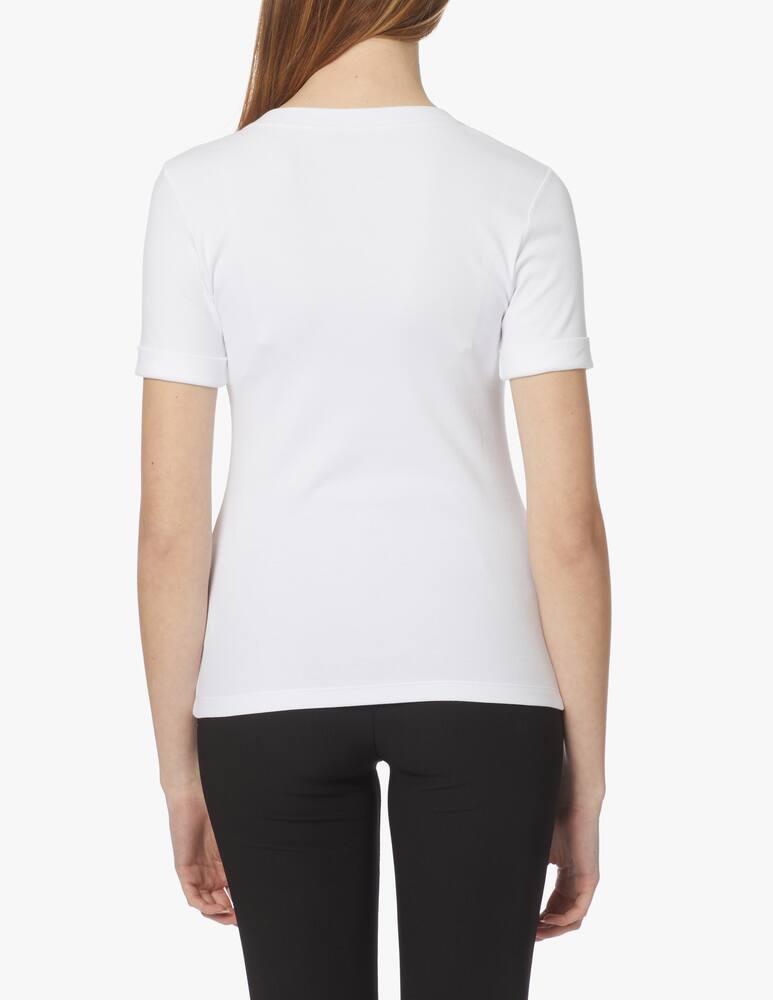 rinascente Peserico T-shirt a costine - bianco