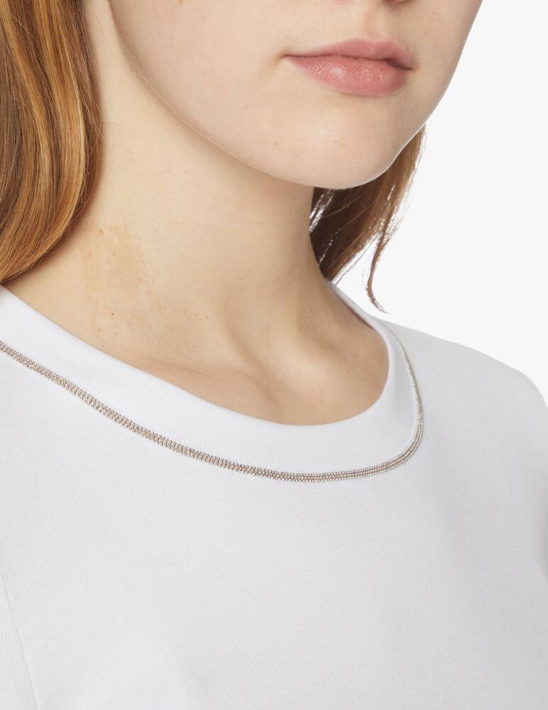 rinascente Peserico T-shirt a costine - bianco