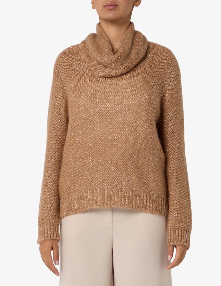 Rinascente Collection Maglione a collo alto con paillettes - immagine 1 Rinascente Collection Maglione a collo alto con paillettes - immagine 1