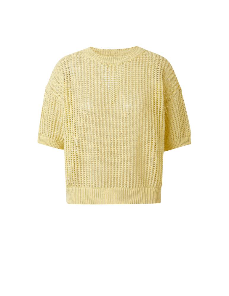 rinascente Peserico Lurex mesh blouse - yellow