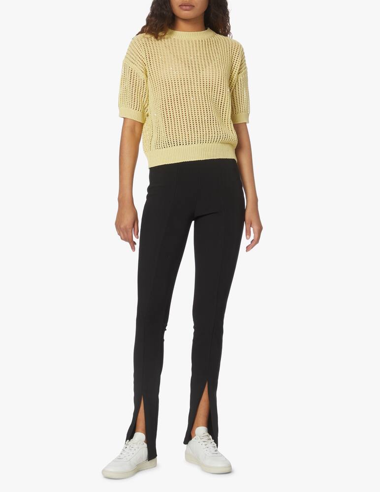 rinascente Peserico Lurex mesh blouse - yellow