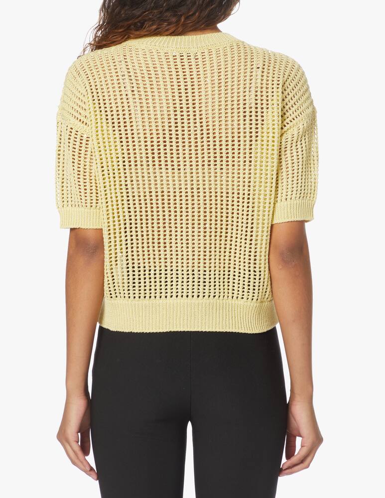 rinascente Peserico Lurex mesh blouse - yellow