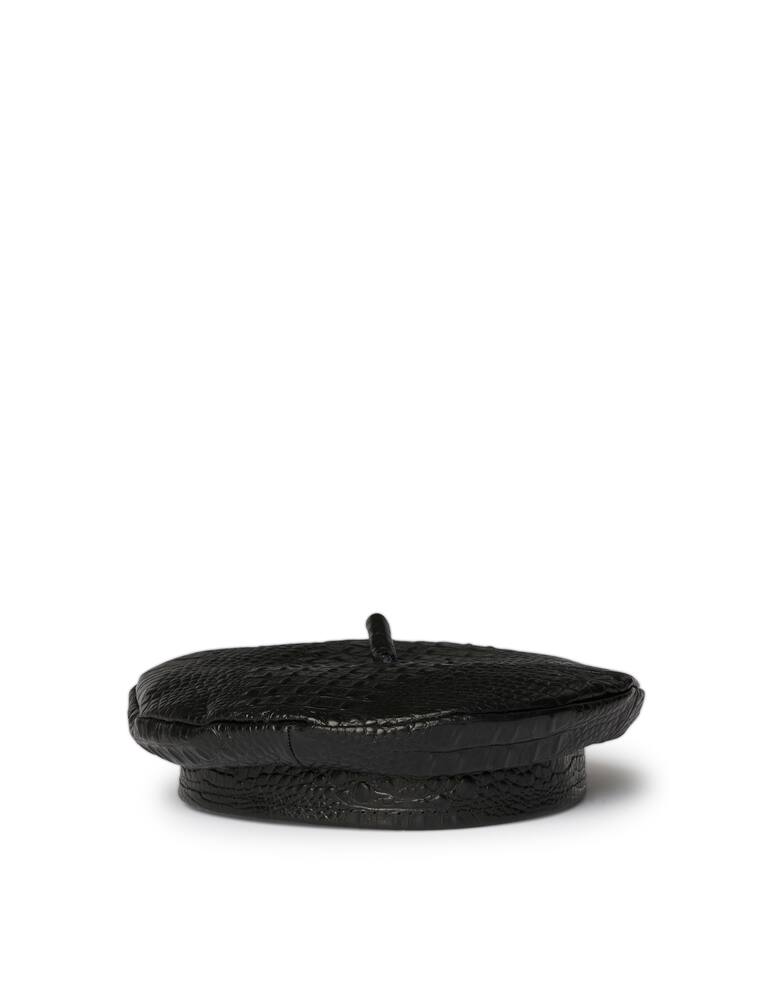 rinascente Ruslan Baginskiy Leather croco print beret