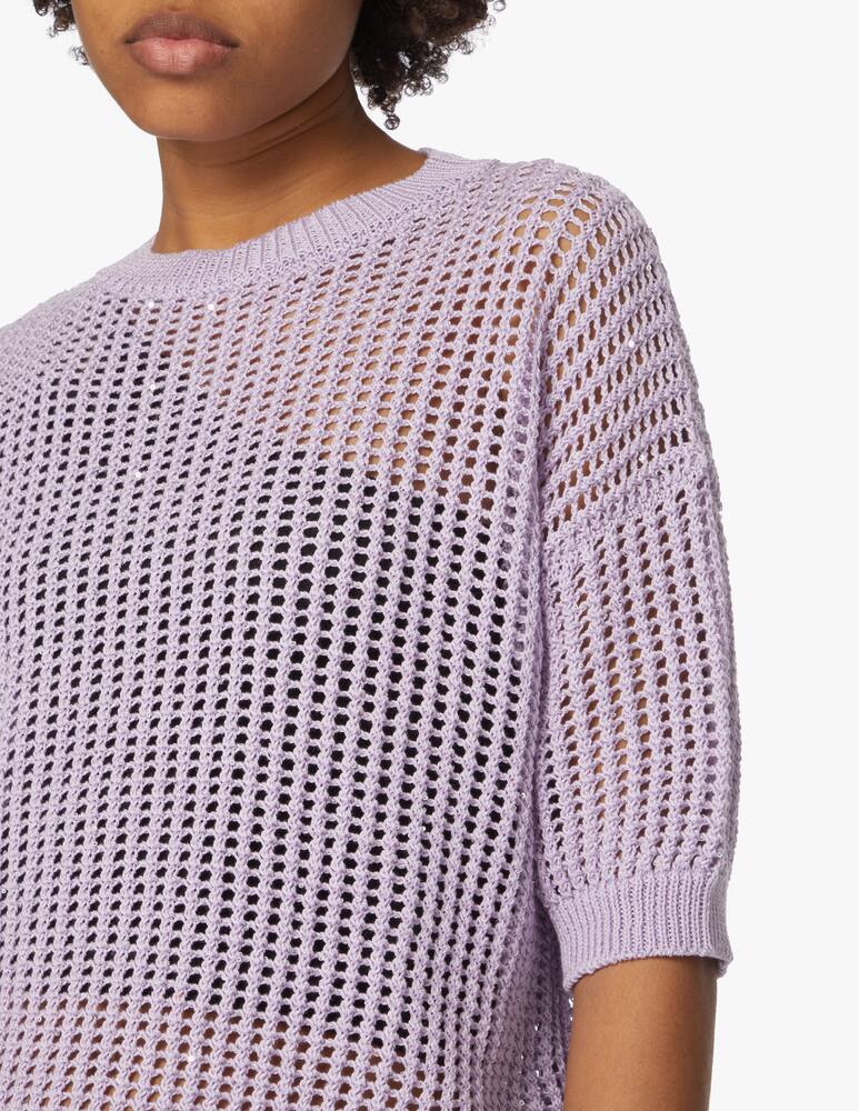 rinascente Peserico Blusa rete lurex - lilla