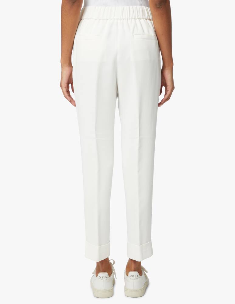 Peserico Cady pants with elastic waist - white - picture 3 Peserico Cady pants with elastic waist - white - picture 3