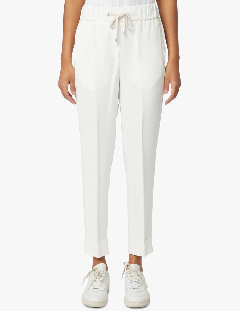 Peserico Cady pants with elastic waist - white - picture 2 Peserico Cady pants with elastic waist - white - picture 2