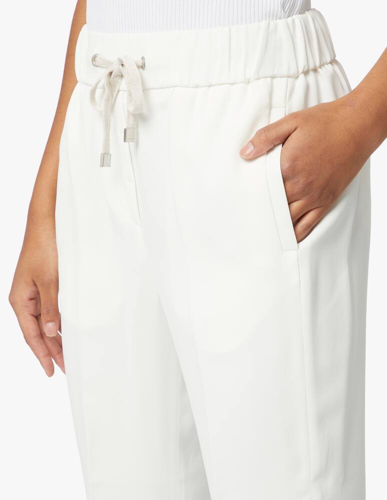 Peserico Cady pants with elastic waist - white - picture 4 Peserico Cady pants with elastic waist - white - picture 4