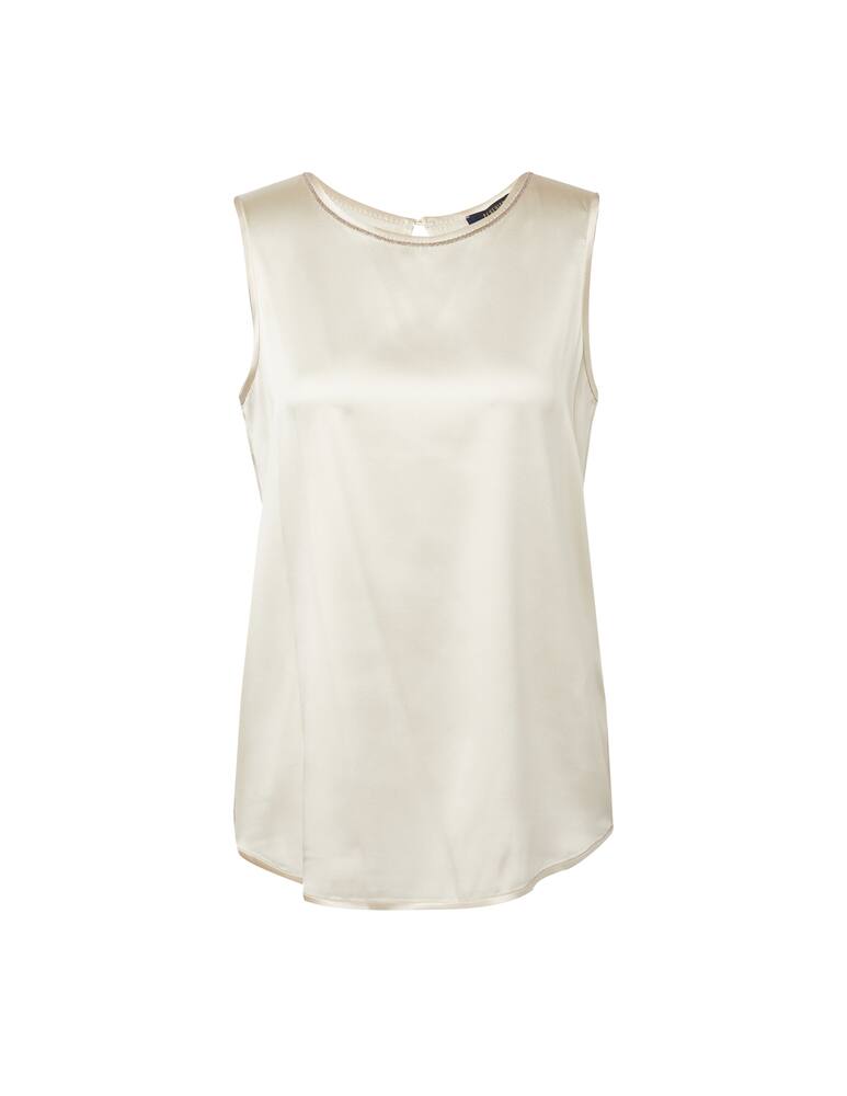 rinascente Peserico Top raso di seta - bianco