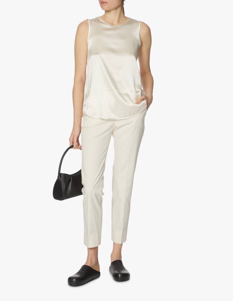 rinascente Peserico Top raso di seta - bianco