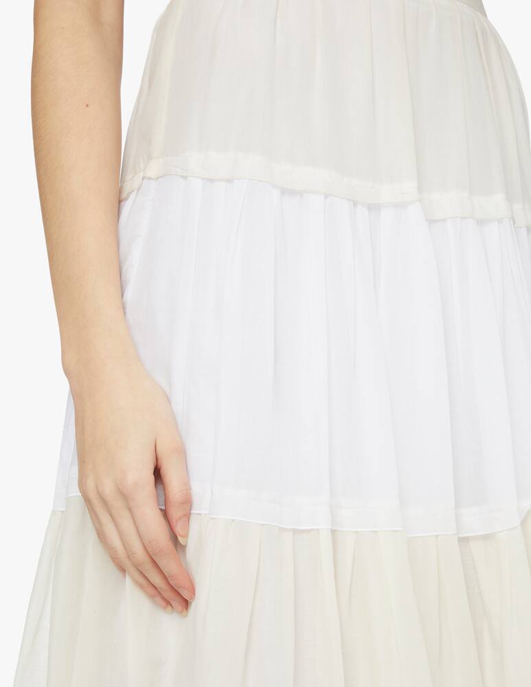 rinascente Peserico Gonna maxi in mussola con balze - bianco