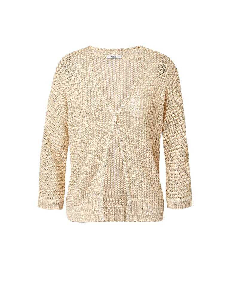 rinascente Peserico Lurex mesh blouse - beige