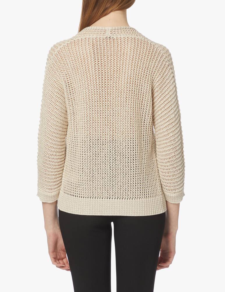 rinascente Peserico Lurex mesh blouse - beige