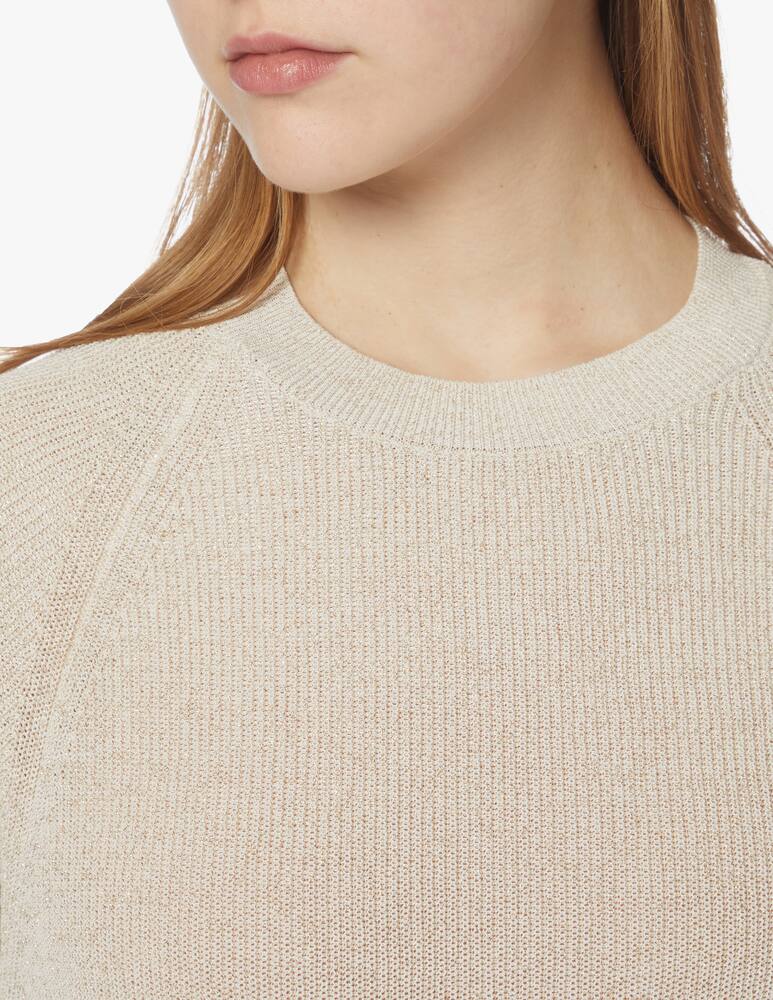 Peserico Maglione in punto pannocchia e misto cotone - beige - immagine 4