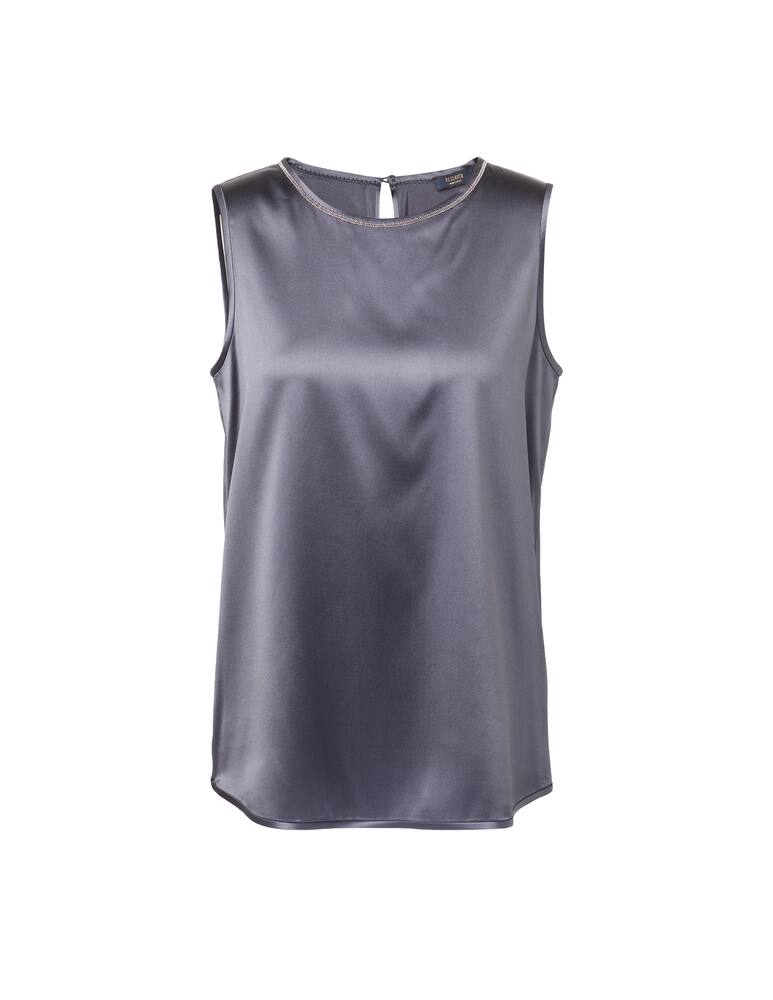 rinascente Peserico Top raso di seta - blu