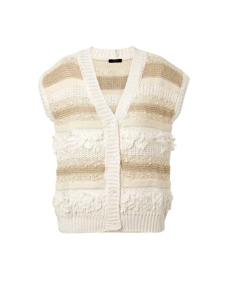 rinascente Peserico Gilet in cotone con mix punti - beige