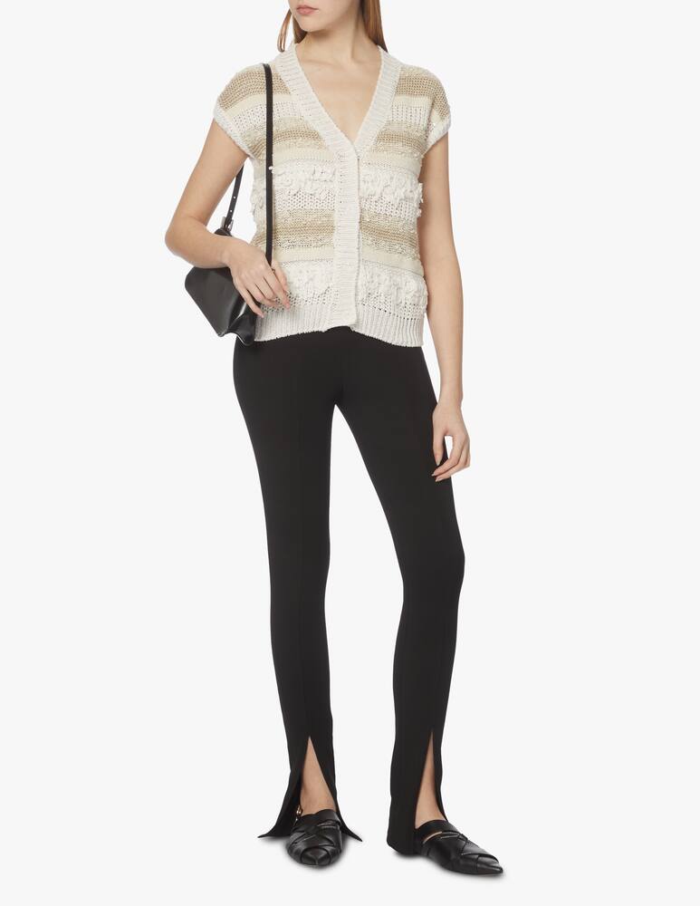 rinascente Peserico Gilet in cotone con mix punti - beige