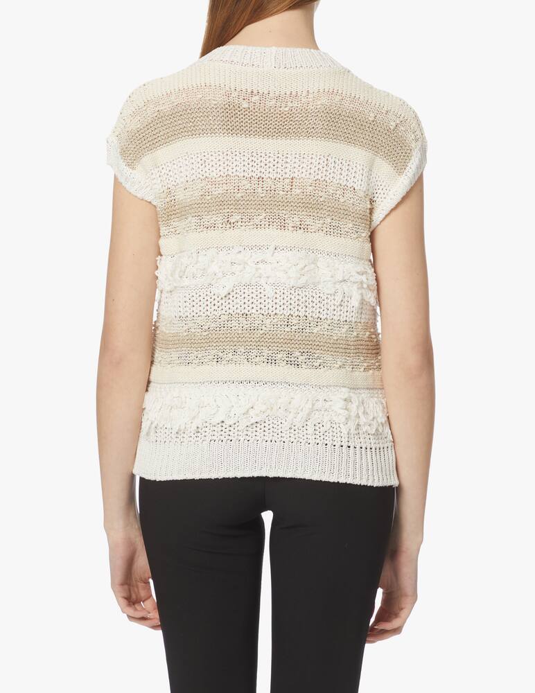 rinascente Peserico Gilet in cotone con mix punti - beige