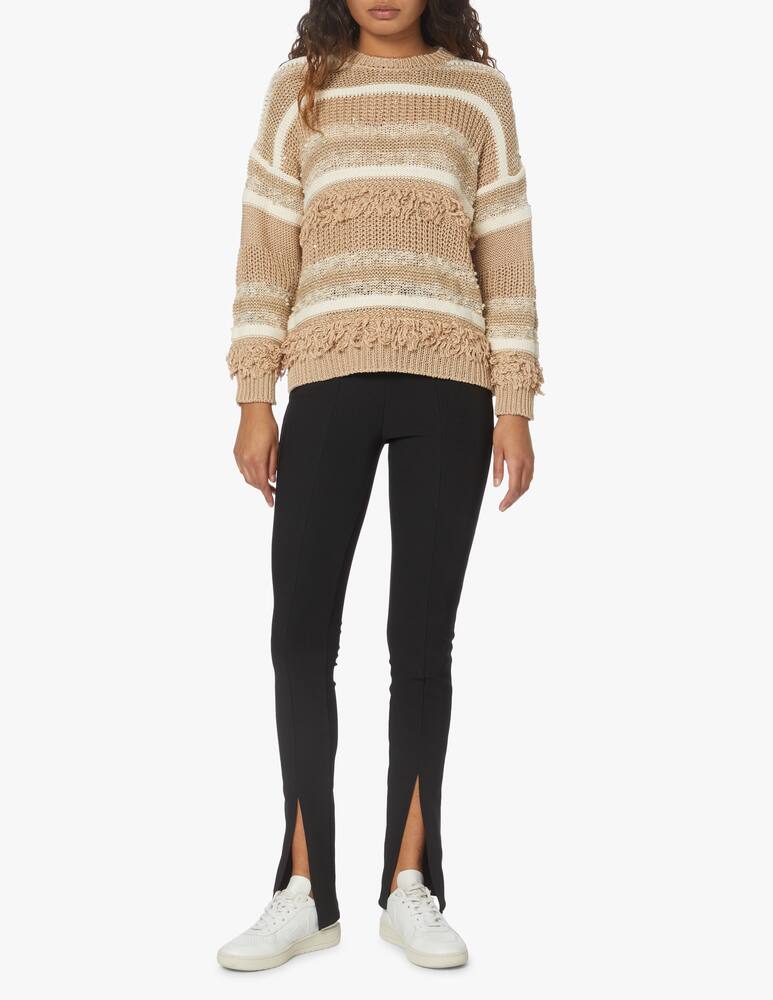 rinascente Peserico Long sleeved top with mix points - gold