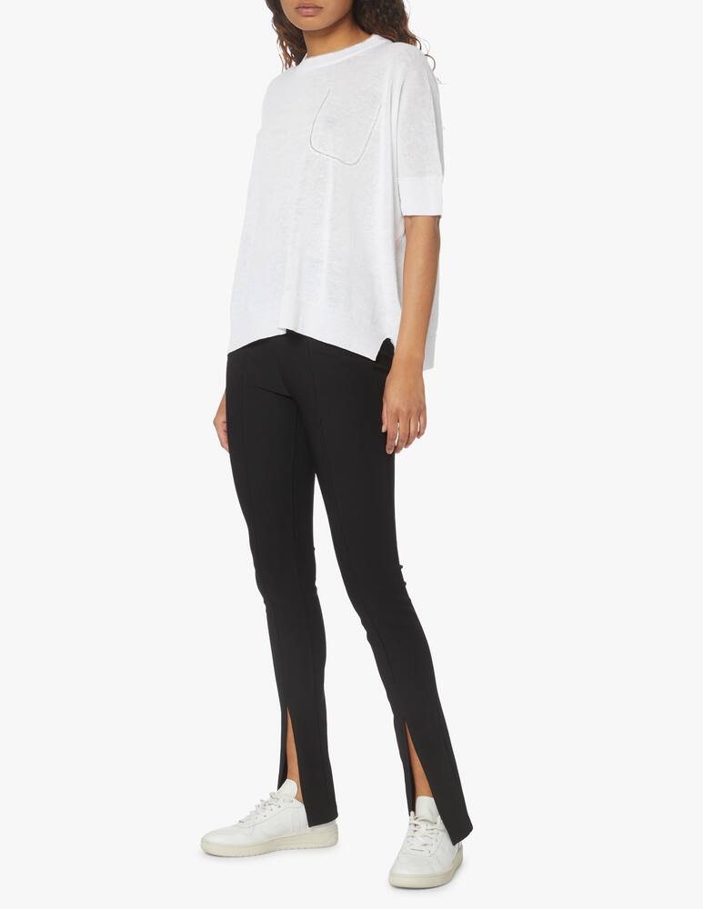 rinascente Peserico Blusa over in lino con taschino - bianco