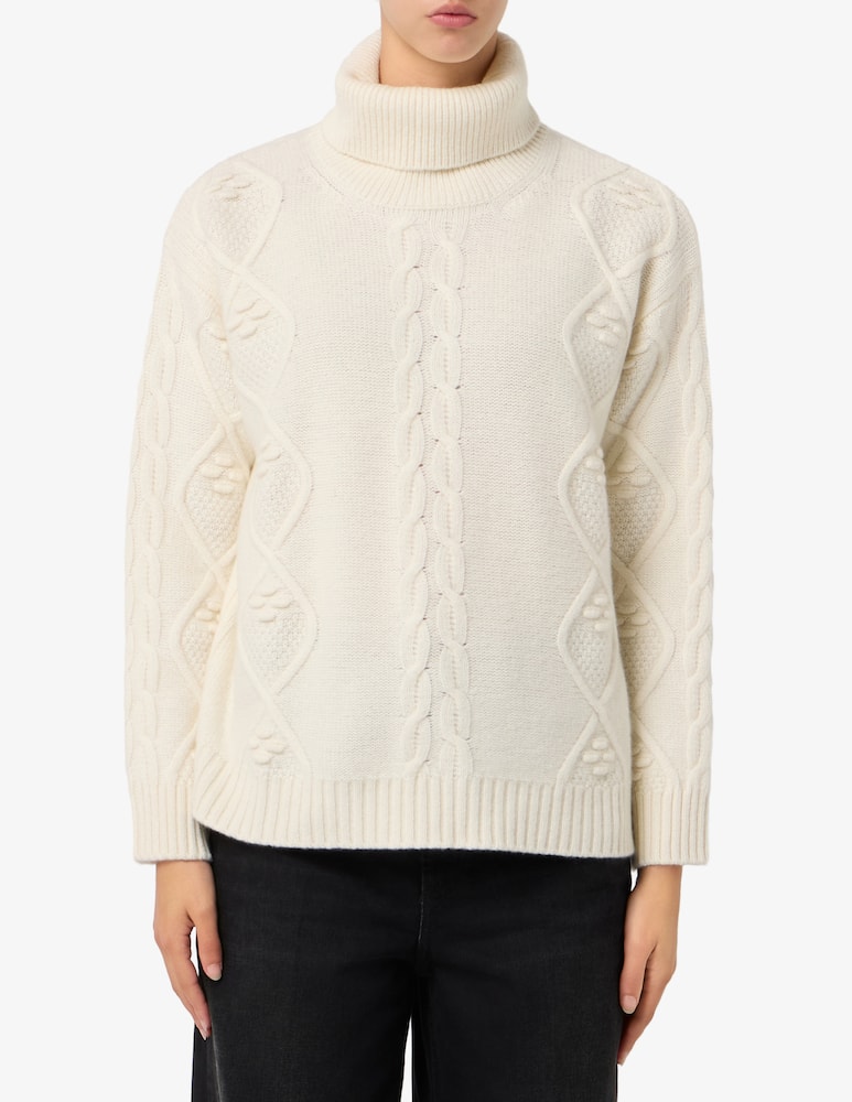 Rinascente Collection Turtleneck cable knit jumper - picture 1 Rinascente Collection Turtleneck cable knit jumper - picture 1
