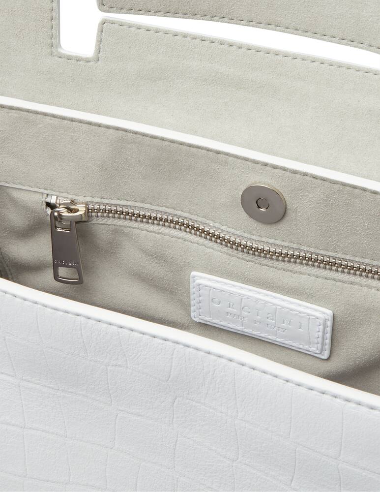 rinascente Orciani Sveva Kindu medium embossed leather shoulder bag with strap