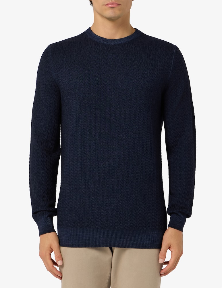 rinascente Ferrante Chevron merino pullover