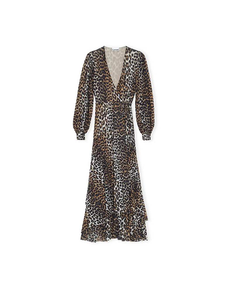 Ganni Vestito midi leopardato - immagine 1 Ganni Vestito midi leopardato - immagine 1