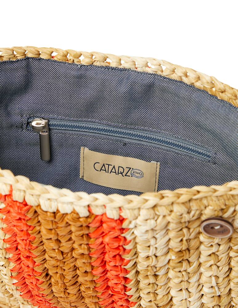 rinascente Filippo Catarzi 1910 Handmade Pontova Crochet Borsa a Tracolla con Frange