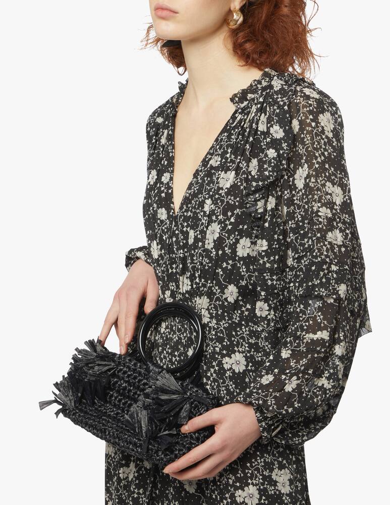 rinascente Filippo Catarzi 1910 Mini Handmade Crochet Bag with Fringes and Rounded Handles