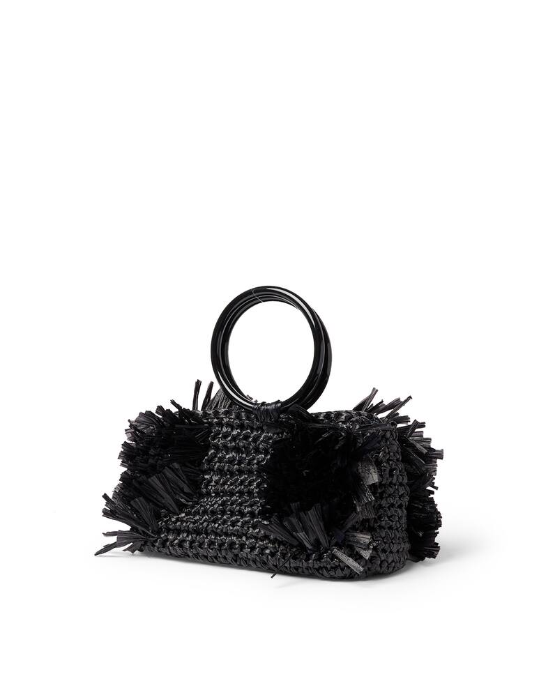 rinascente Filippo Catarzi 1910 Mini Handmade Crochet Bag with Fringes and Rounded Handles