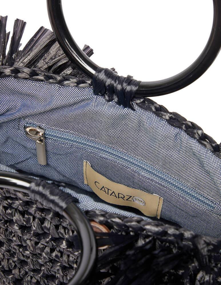 rinascente Filippo Catarzi 1910 Mini Handmade Crochet Bag with Fringes and Rounded Handles