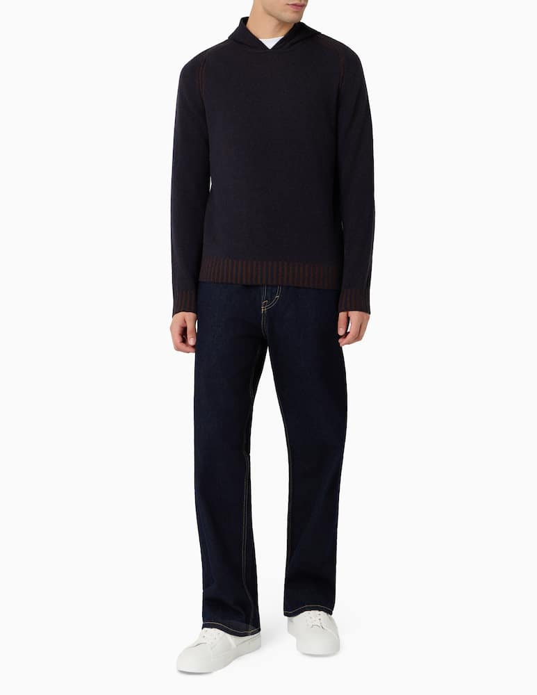 rinascente Ferrante Hooded knit jumper