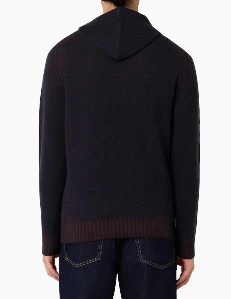 rinascente Ferrante Hooded knit jumper