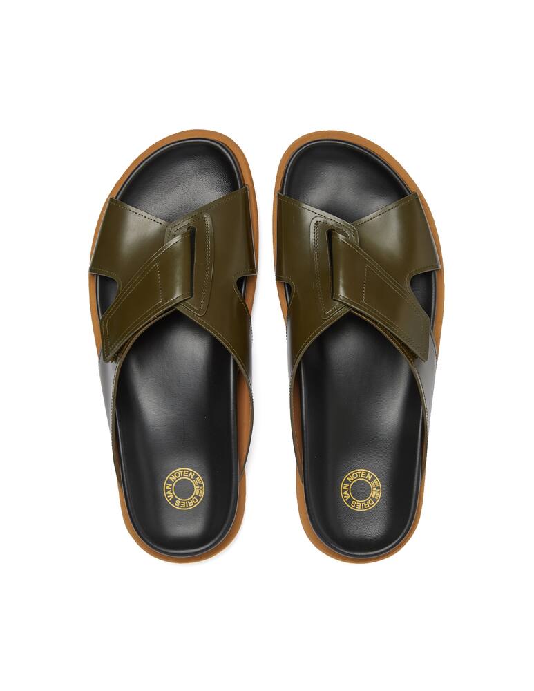 rinascente Dries Van Noten Sandalo incrociato - oliva