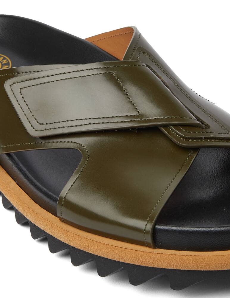 rinascente Dries Van Noten Sandalo incrociato - oliva