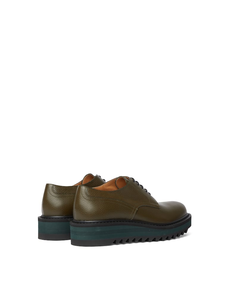 rinascente Dries Van Noten Leather derby shoes - olive