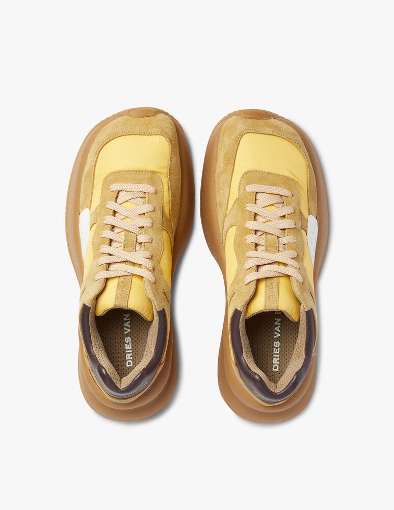 rinascente Dries Van Noten Sneakers in suede e nylon - giallo