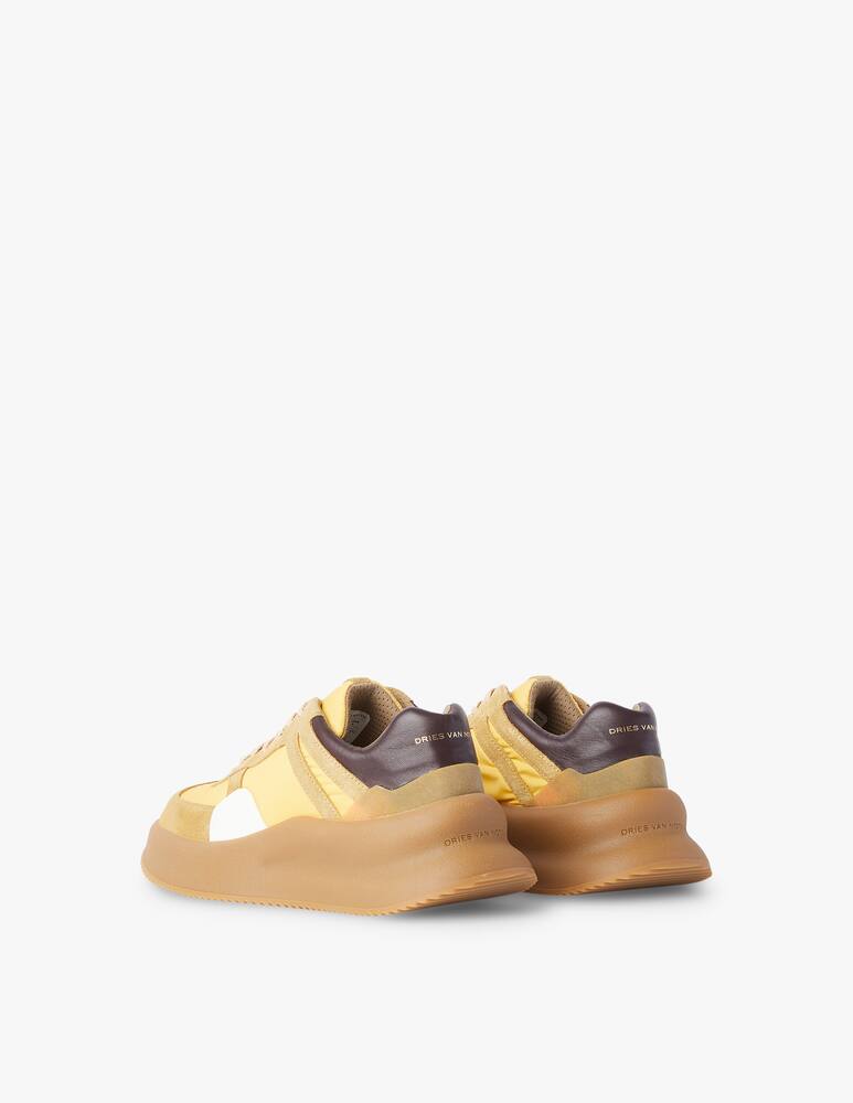 rinascente Dries Van Noten Sneakers in suede e nylon - giallo