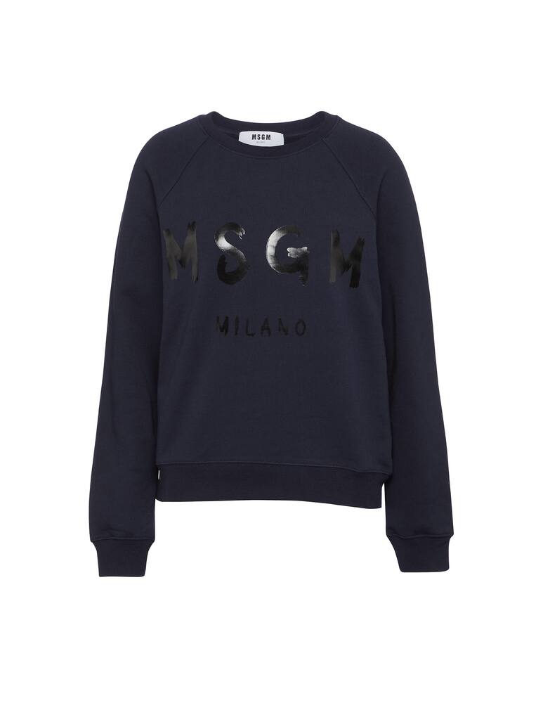 rinascente MSGM Felpa con logo pennellato