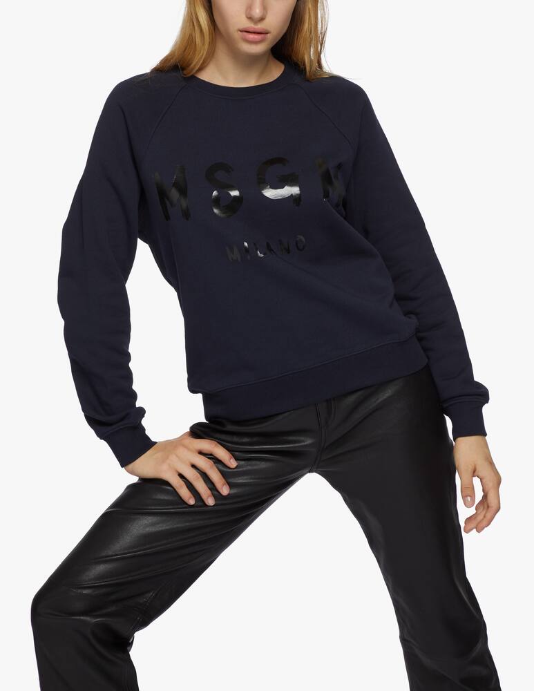 rinascente MSGM Felpa con logo pennellato