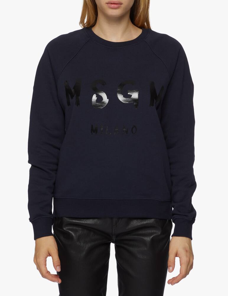 rinascente MSGM Felpa con logo pennellato