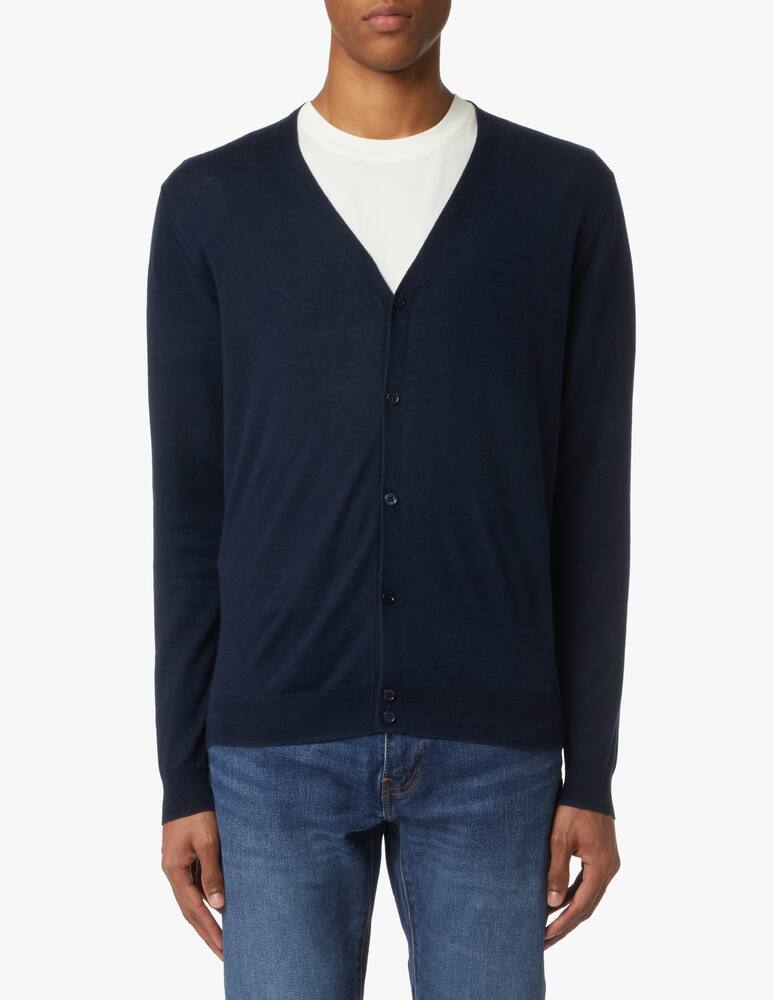rinascente Pure Cashmere Cotton and cashmere silk cardigan - blue