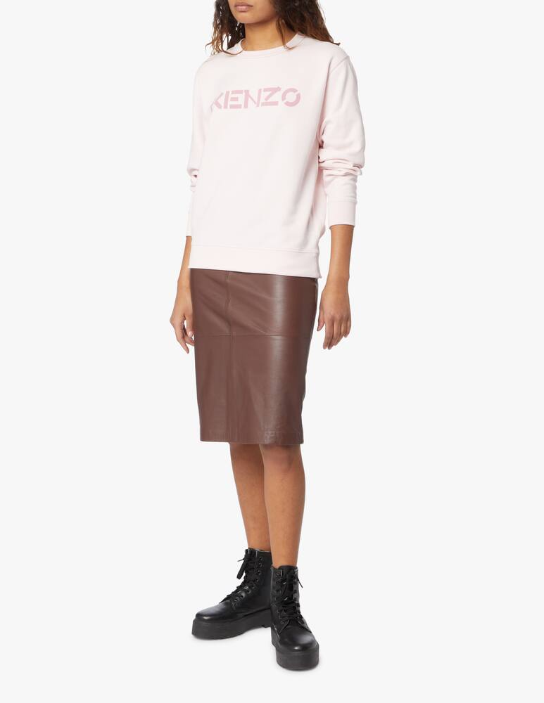 rinascente Kenzo Cotton crewneck sweatshirt with logo - pink