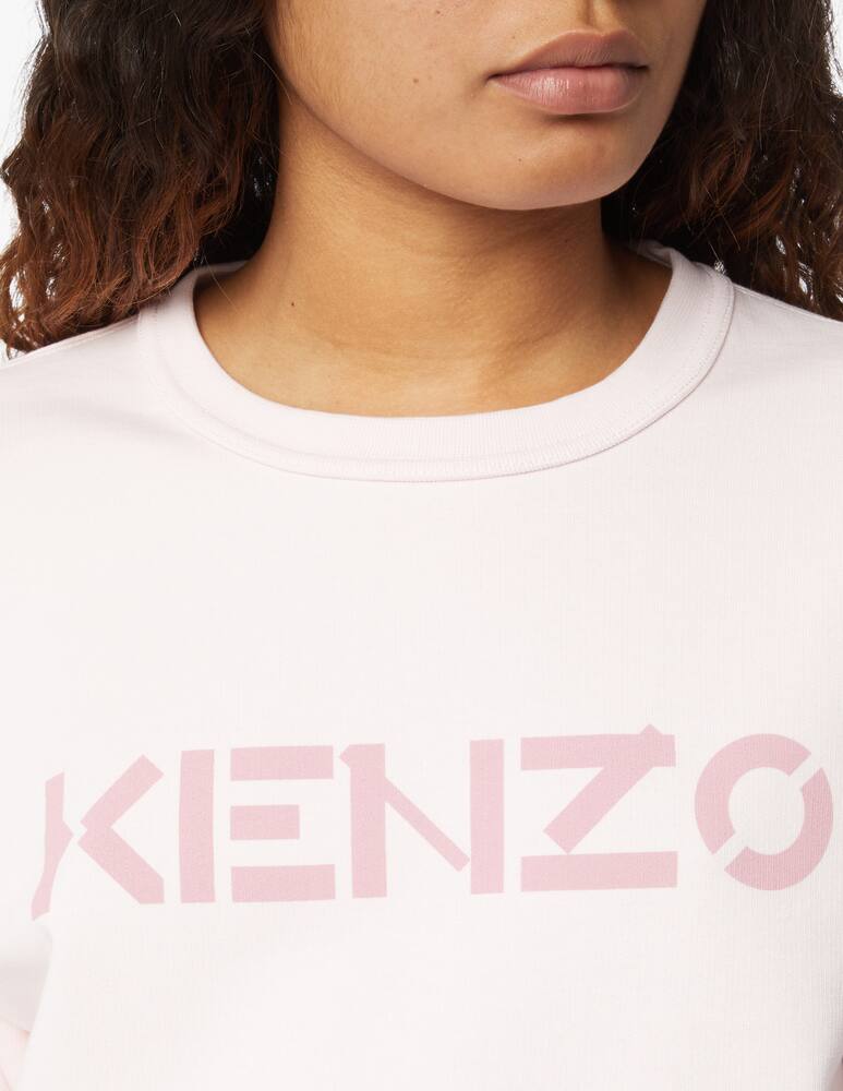 rinascente Kenzo Cotton crewneck sweatshirt with logo - pink