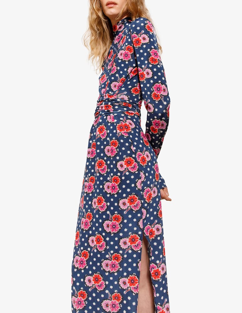 rinascente Vernisse High neck dress with sashes