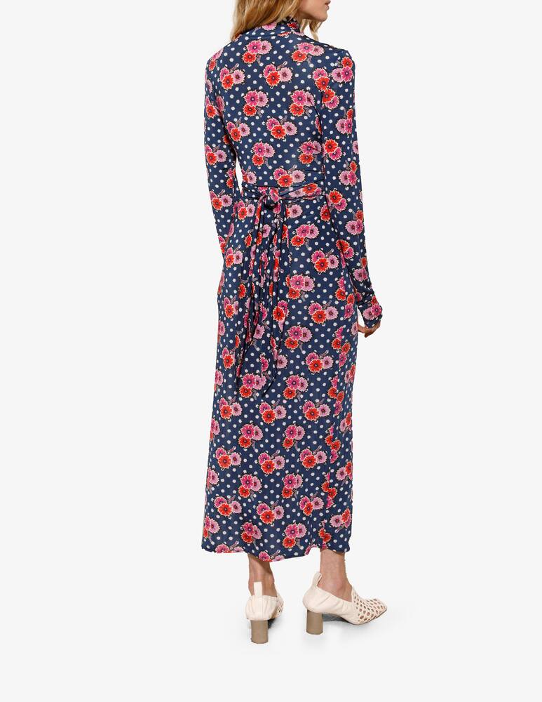 rinascente Vernisse High neck dress with sashes