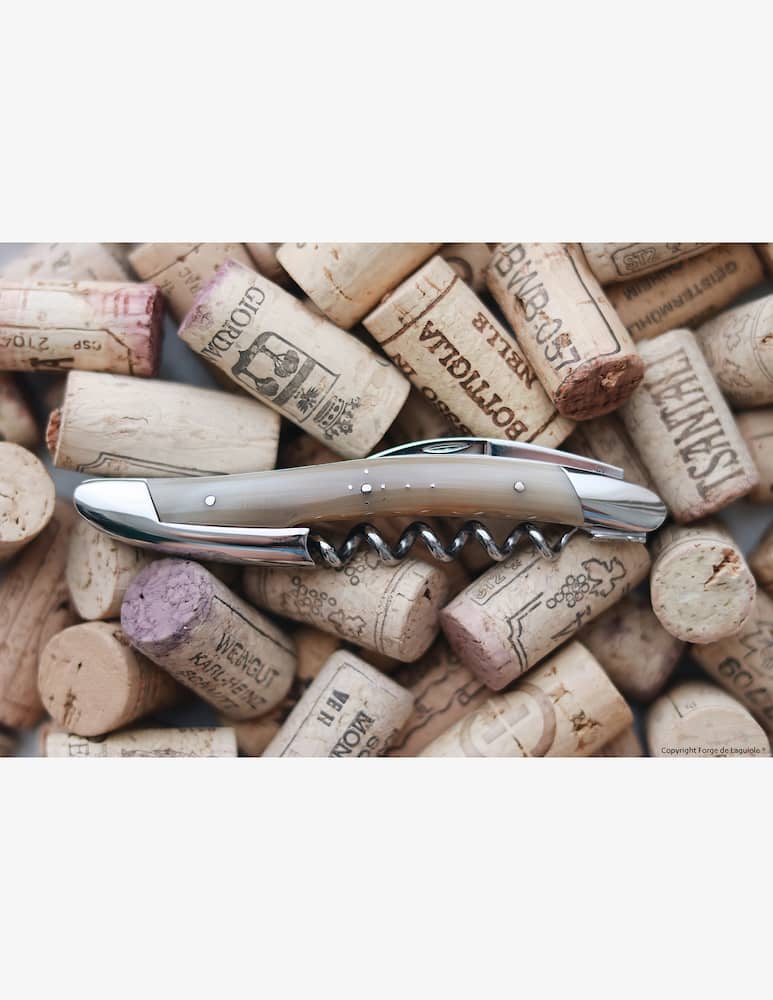 Forge De Laguiole Cavatappi Da Sommelier Manico In Corno - immagine 2 Forge De Laguiole Cavatappi Da Sommelier Manico In Corno - immagine 2