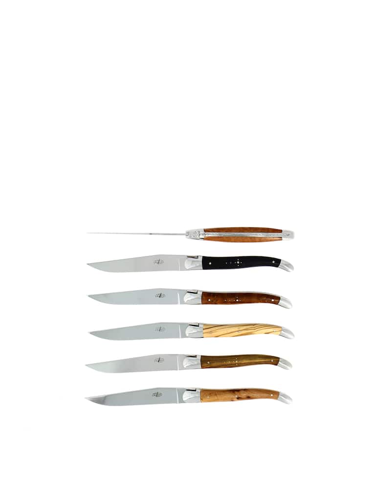 Forge De Laguiole Set di 6 coltelli da tavola in acciaio inossidabile e legno - immagine 1 Forge De Laguiole Set di 6 coltelli da tavola in acciaio inossidabile e legno - immagine 1
